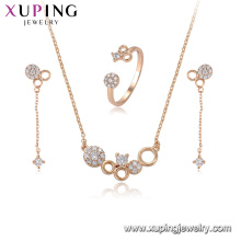 64502 Xuping superstar accessory jewelry magnet 18k gold jewelry set with free lead and nickle